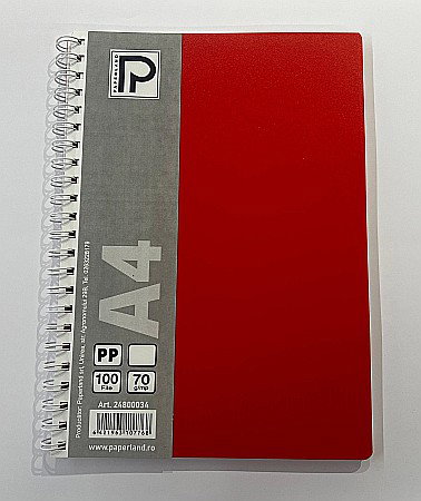 CAIET A4 100F 70g VELIN COPERTA PLASTIC SPIRA 24800034 [1]