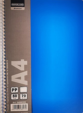 Caiete pentru studenti - CAIET A4 80F LINII SPIRA PP 24000390