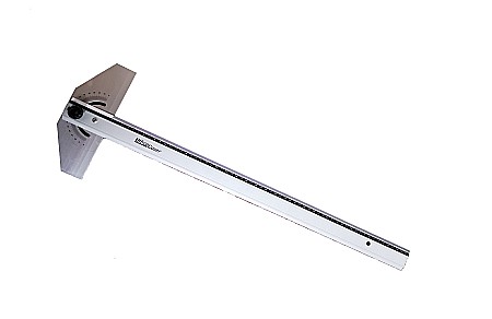 INSTRUMENTE DE DESEN SI PROIECTARE - LEG RIGLA TEU 60 CM ALUMINIU CAP MOBIL SI RAPORTOR T423