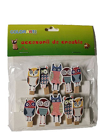 Decoratiuni din Lemn - LEG CLEME LEMN BUFNITE 3.5 CM 10/SET A714