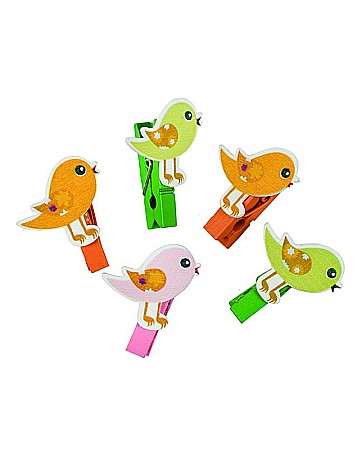 Figurine si Accesorii Paste - LEG CLEME LEMN PASARI 3.5CM 6/SET A1155