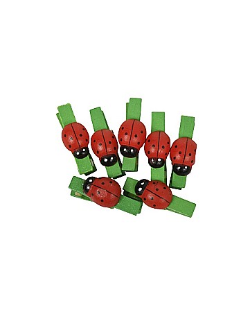 Figurine si Accesorii Paste - LEG CLEME LEMN BUBURUZE + SFOARA 3.5CM 10/SET A1537