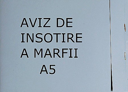 HARTIE PRODUSE DIN HARTIE - GOL AVIZ INSOTIRE A5 3 EXEMPLARE, AUTOCOPIATIV