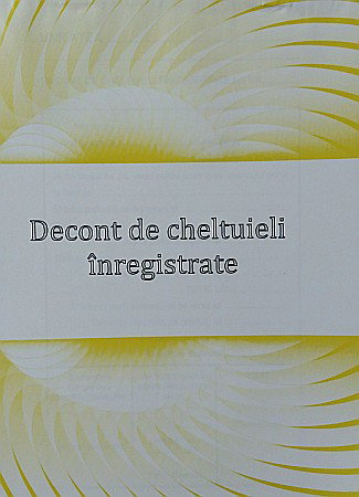 Formulare tipizate - DECONT CHELTUIELI INREGISTRATE A5