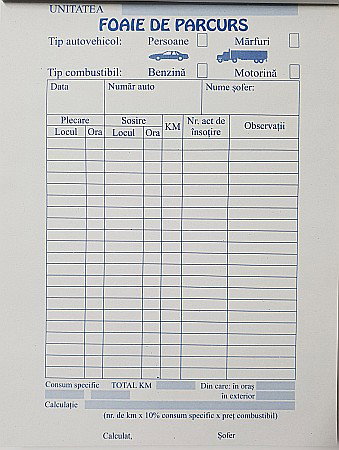 FOI PARCURS, TRANSPORT PERSOANE SAU MARFA, A5 ALBASTRE TP000011 [1]