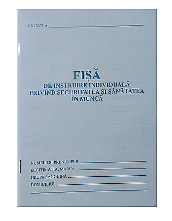 Formulare tipizate - GOL FISA INDIVIDUALA PROTECTIA MUNCII A5