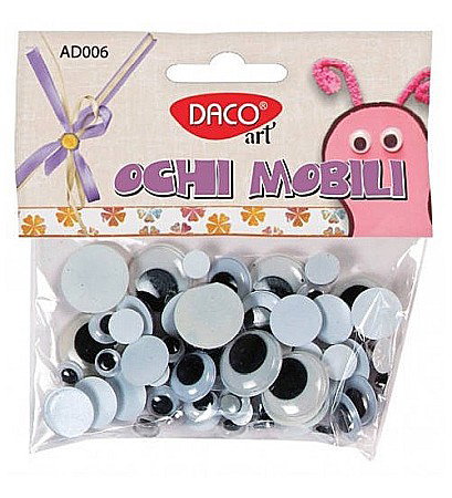 Ochisori mobili - ADA OCHI MOBILI 3 MARIMI, 75 BUCATI, PLASTIC DACO AD006