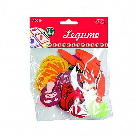 Decoratiuni Moosgummi - ADA MOOSGUMMI DACO LEGUME 60/SET AD049