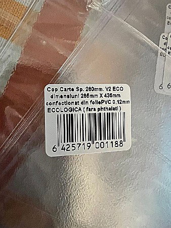Copertă plastic transparentă pentru carte – înălțime 28 cm [1]