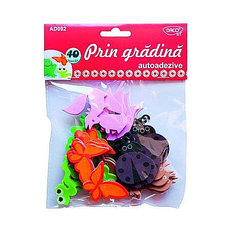 Decoratiuni Moosgummi - ADA MOOSGUMMI DACO PRIN GRADINA 40/SET ADEZIV AD092