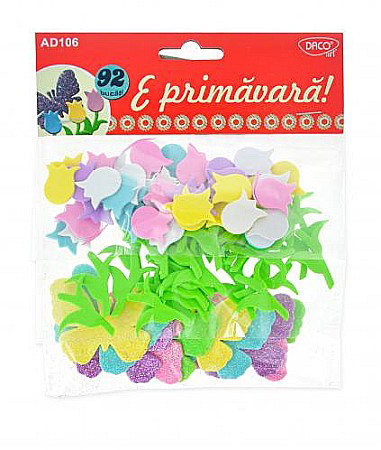 Decoratiuni Moosgummi - ADA MOOSGUMMI DACO E PRIMAVARA 92/SET ADEZIV AD106