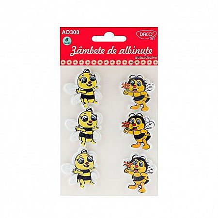 HOBBY - ADA ACCESORII CRAFT DACO AD300 ZAMBETE DE ALBINUTE 3D 6 BUCATI
