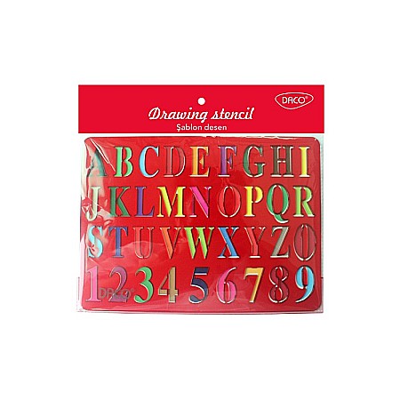 Accesorii pentru personalizare - ADA SABLON DESEN DACO ALFABET 25*20CM SB002A