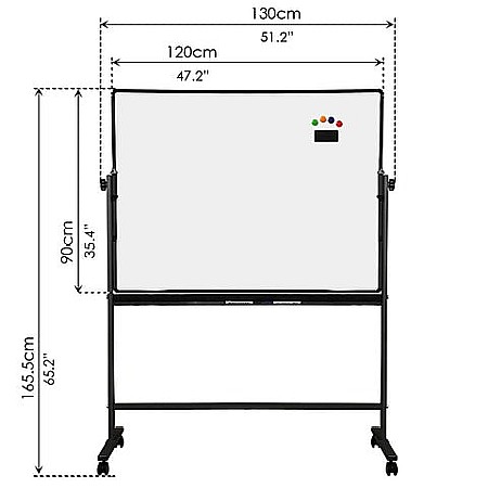 FLIPCHART 90*120CM 2 FETE, ROTATIV PE ORIZONTALA, DLE7882 [7]