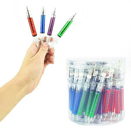 Instrumente pentru scris kids - PIX RETRACTABIL FORMA SERINGA CULORI ASORTATE 11205