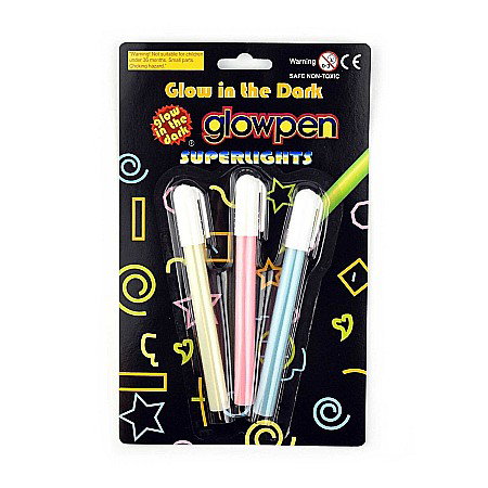 Pixuri cu glitter/ metalizate/ fluo - PIX 14CM GLOW IN THE DARK 3/SET 11907