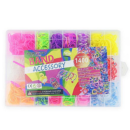 Seturi Creative pentru Copii - ROB SET ELASTIC BRATARI 1400 PIESE 35014