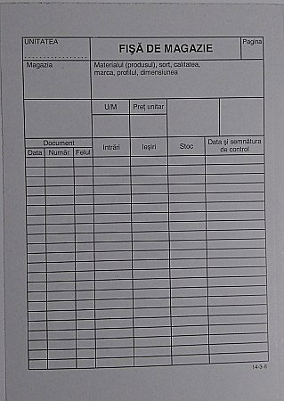 Formulare tipizate - FISA MAGAZIE A5