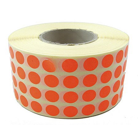 ROM ROLA PRET BULINE MICI 10*10 MM, 13480 ETICHETE/ ROLA COLOR [6]