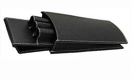 INSTRUMENTE SCRIS DE LUX SI CADOURI - GRAF ETUI PIELE 3 PIESE GF118811 NEGRU