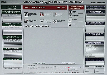 HARTIE PRODUSE DIN HARTIE - GOL PLAN EVACUARE A3