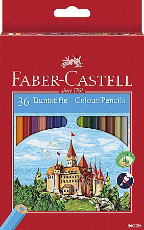 RECHIZITE SCOLARE IPB - LEC CREIOANE COLORATE FABER-CASTELL ECO CU ASCUTITOARE 36/SET  FC120136
