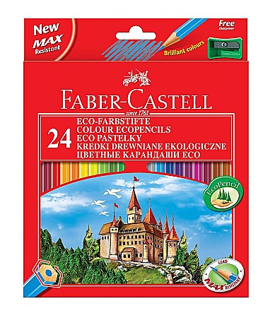 RECHIZITE SCOLARE IPB - LEC CREIOANE COLORATE FABER-CASTELL ECO  24/SET FC120124