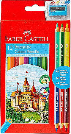 RECHIZITE SCOLARE IPB - LEC CREIOANE COLORATE FABER-CASTELL ECO 12+3/SET FC110312