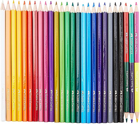 Creioane colorate - LEC CREIOANE COLORATE FABER-CASTELL ECO 24+3/SET FC110324