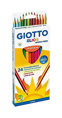 Creioane colorate - FIL CREIOANE COLORATE 24/SET GIOTTO ELIOS TRIUNGHIULARE 275900