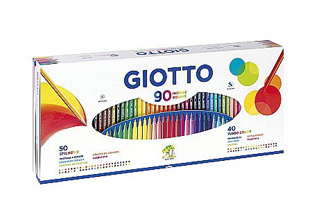 Seturi pentru arta - SET 90 PIESE STILNOVO, 50 CREIOANE COLORATE SI 40 CARIOCI, GIOTTO 25750000