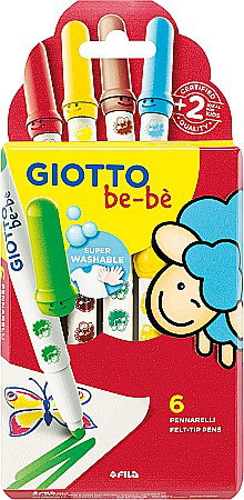 Produse nontoxice destinate copiilor sub 3 ani - CARIOCI GIOTTO BEBE 6/SET 478100