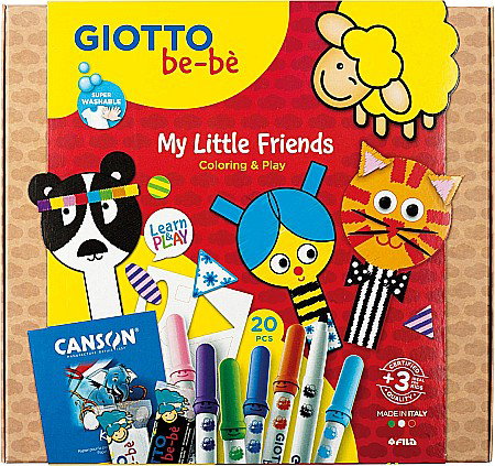 Produse nontoxice destinate copiilor sub 3 ani - SET DE COLORAT GIOTTO BEBE MY LITTLE FRIENDS 478700