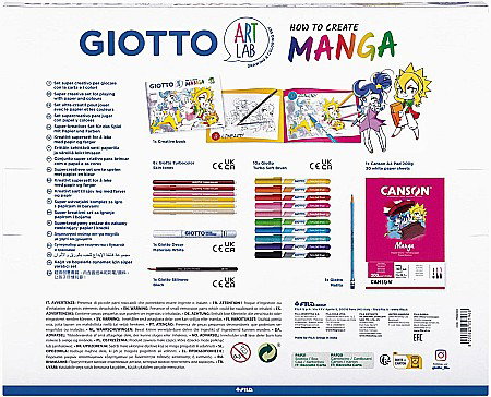 KIT CREATIV GIOTTO ART LAB 50 PIESE HOW TO CREATE MANGA ART LAB 582300 [2]