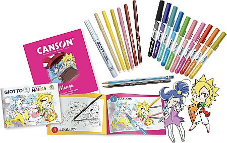 KIT CREATIV GIOTTO ART LAB 50 PIESE HOW TO CREATE MANGA ART LAB 582300 [3]