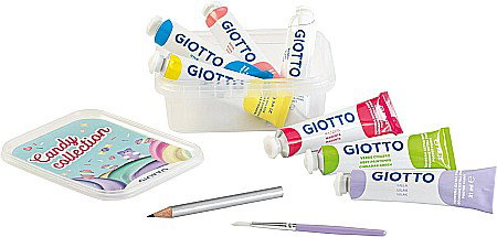 FIL TEMPERA GIOTTO 7/SET, CULORI PASTEL 7*21ML CANDY COLLECTION 302100 [1]