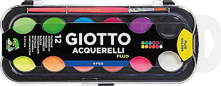 RECHIZITE SCOLARE IPB - FIL ACUARELE GIOTTO 12/SET + PENSULA, CULORI FLUO, CANDY COLLECTION 351400