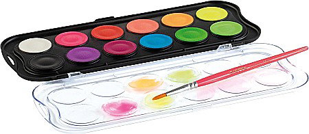 FIL ACUARELE GIOTTO 12/SET + PENSULA, CULORI FLUO, CANDY COLLECTION 351400 [2]