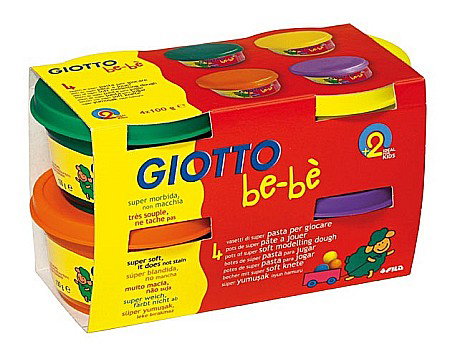 Produse nontoxice destinate copiilor sub 3 ani - FIL PLASTILINA MODELAJ GIOTTO BEBE 100GR*4/SET 464903