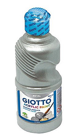 Culori si vopsele acrilice - FIL VOPSEA ACRILICA GIOTTO 250ML  ARGINTIU 533900