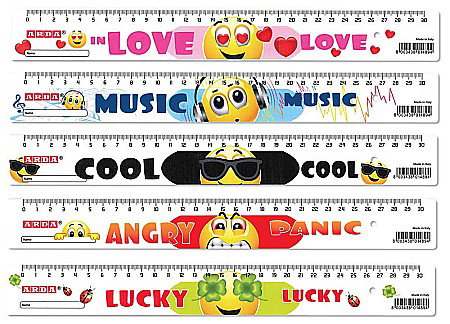 Rigle, echere si raportor plastic - ARD RIGLA 30CM EMOTICON ARDA 28930DESP