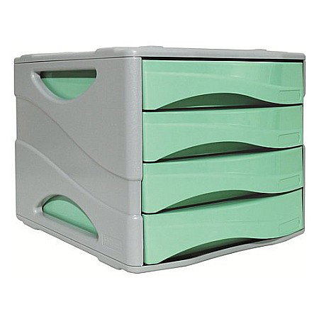 Suporturi documente cu sertare - ARD SUPORT MODULAR 4 SERTARE PENTRU DOCUMENTE A4 15P4PPASV VERDE