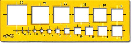 INSTRUMENTE DE DESEN SI PROIECTARE - ARD SABLON PATRATE DIAMETRU 1MM LA 30MM 197*63MM 7129