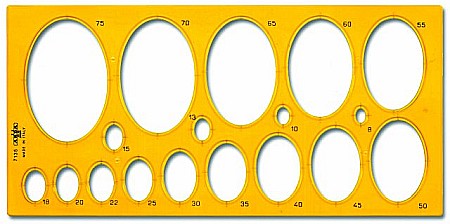 INSTRUMENTE DE DESEN SI PROIECTARE - ARD SABLON ELIPTIC DIAMETRU 8MM LA 75MM 270*130MM 7135