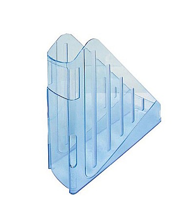 Suporturi verticale pentru documente - SUPORT DE PLASTIC VERTICAL PENTRU DOSARE, ALBASTRU TRANSPARENT TR4118BL