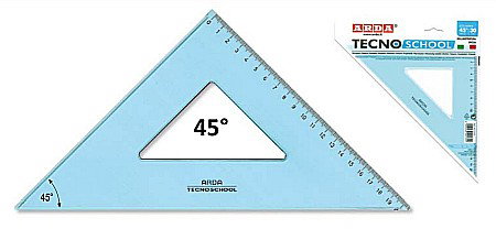 Rigle, echere si raportor plastic - ARD ECHER TECNOSCHOOL 45 GRADE/25CM 40125SS