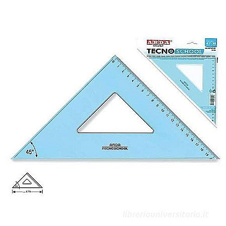 Rigle, echere si raportor plastic - ARD ECHER TECNOSCHOOL 45 GRADE/30CM 40130SS
