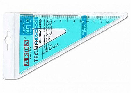 Rigle, echere si raportor plastic - ARD ECHER TECNOSCHOOL 60 GRADE/15CM 40215SS