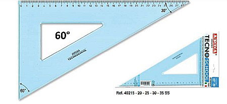 Rigle, echere si raportor plastic - ARD ECHER TECNOSCHOOL 60 GRADE/35CM 40235SS