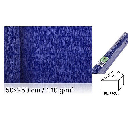 Hartie Floristica - HARTIE CREPONATA FLORISTICA IPB 50*250CM 140GR ALBASTRU INCHIS PF955